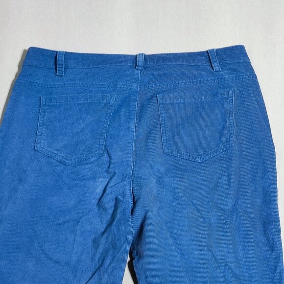 Northern Reflections corduroy pants women's size 10 blue straight leg ankle crop - Picture 4 of 11